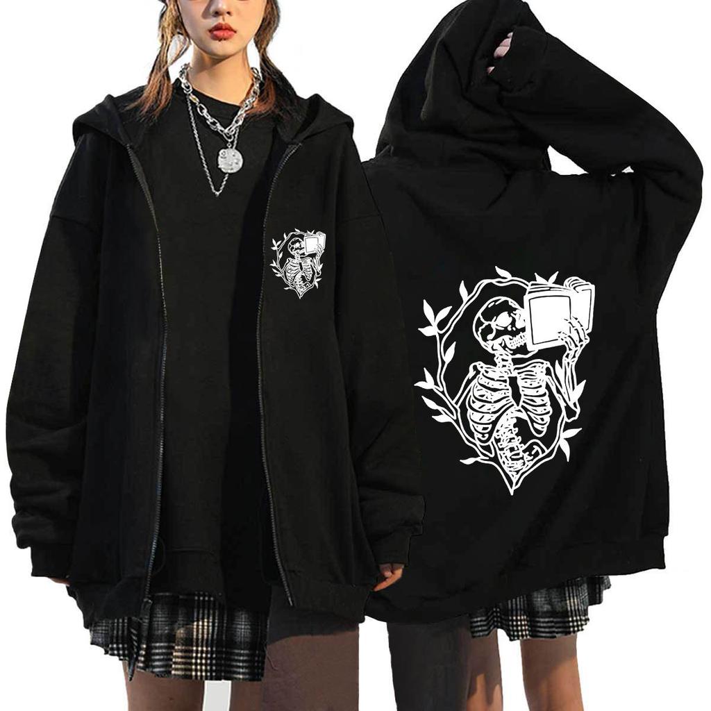 Women Hooded Sweater Art Letter Printing Zipper Hoodies Woman Y2K Hoodie Casual Soft Hoody Fleece Comfortable Streetwear