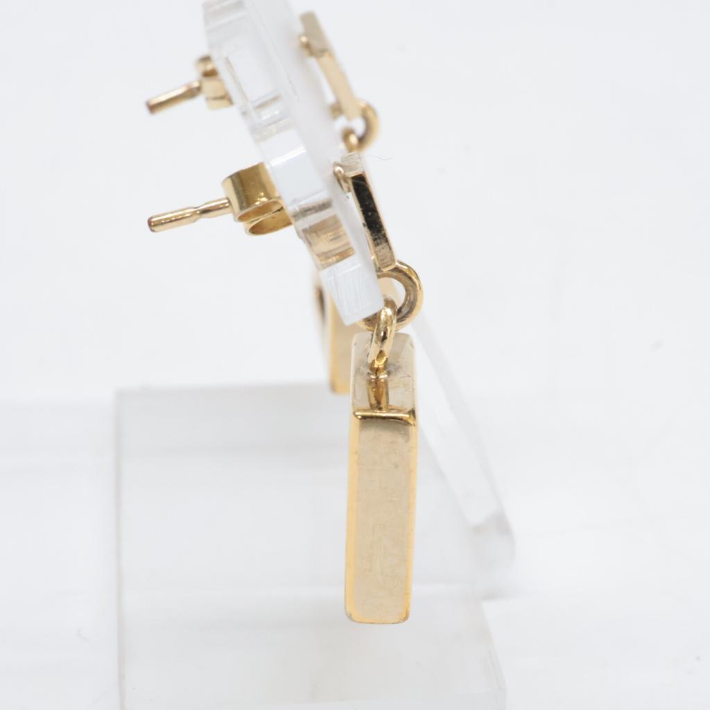 FENDI FF logo square earring goldUsed