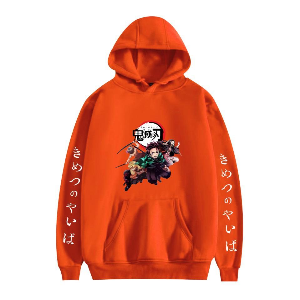 Толстовки с капюшоном в стиле аниме Demon Slayer с капюшоном больших размеров для мужчин, унисекс, принтованный свитер, уличная мужская толстовка с капюшоном XS