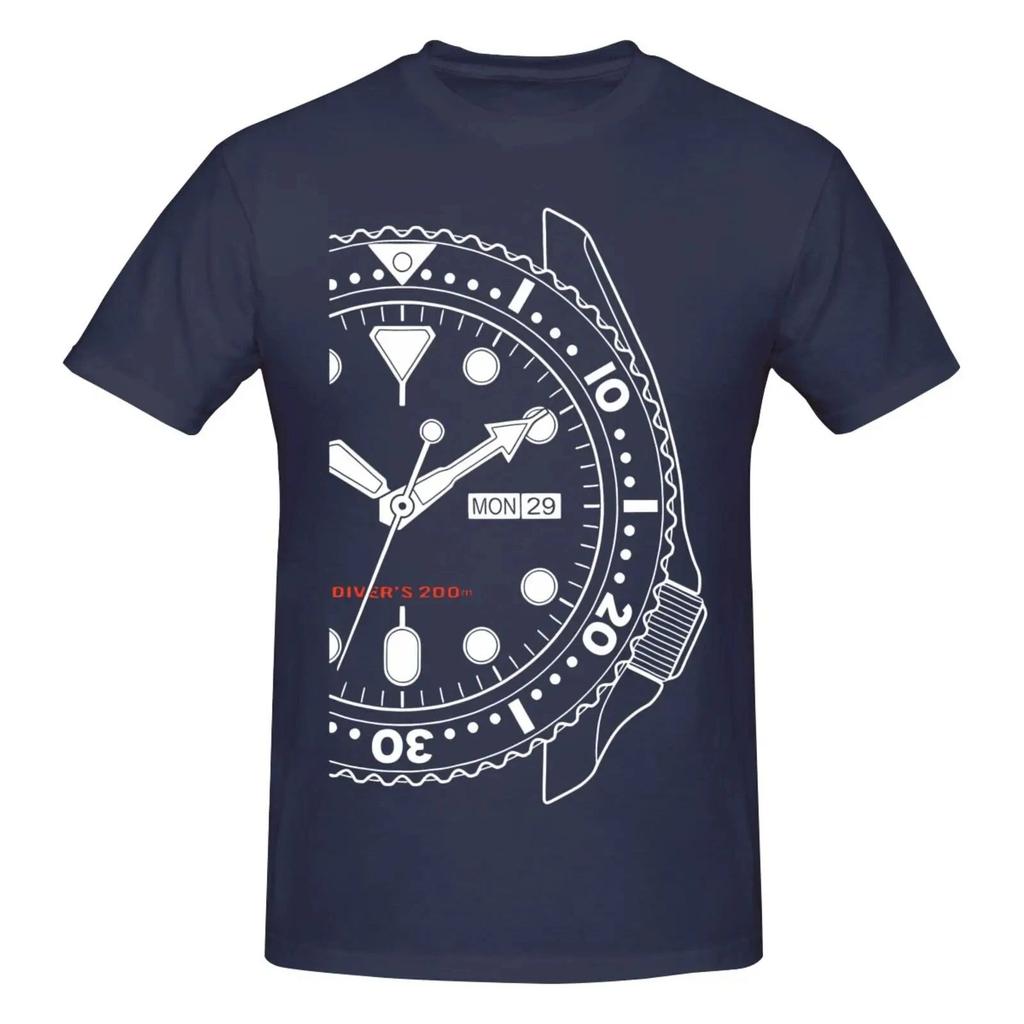 Casual Loose T-Shirt Fashion Crew Neck Short Sleeve Brand Clothing Streetwear for Seiko Skx007 Watch Fans Unisex T-Shirt