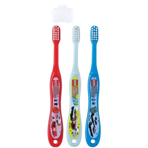 Skater Toothbrush, for Preschoolers, Ages 3-5, 14cm, Soft, Pack of 3, Tomica 23, TB5ST-A