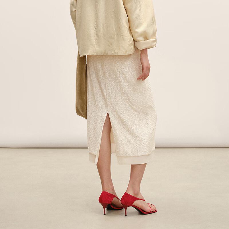 Less 2026 Spring Straight Slit Long Skirt