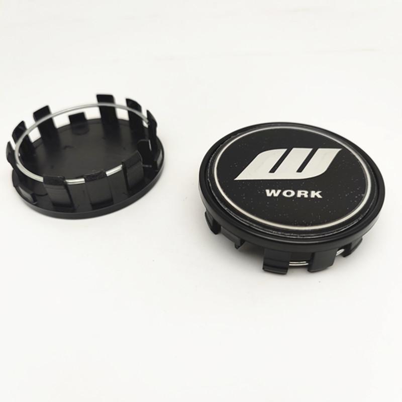 ASW1 4pcs 54mm 50mm Wheel Center Caps Hub W Work Rays Volk Racing Car Styling Rims Cover Emblem Badge