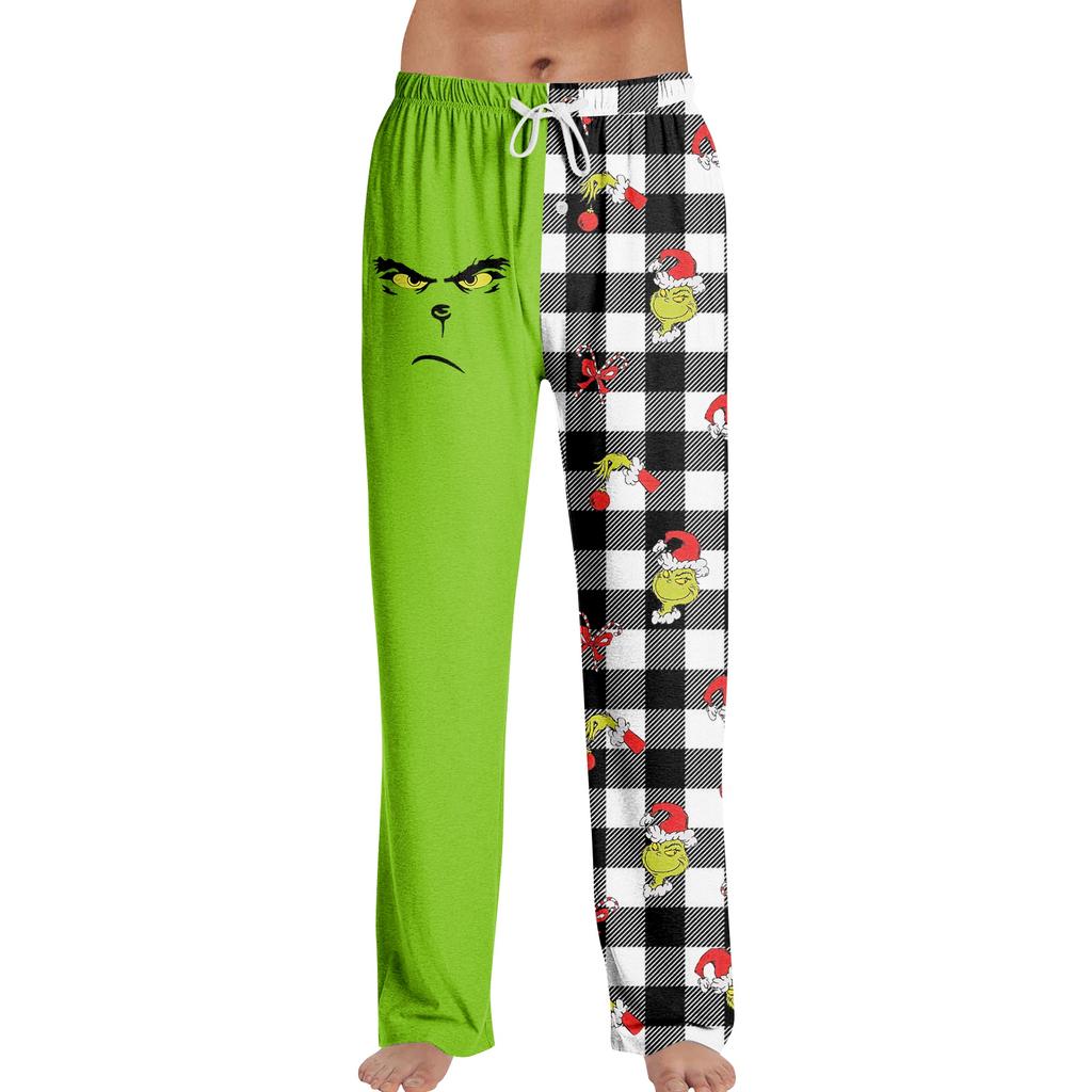 Men's Fashion Loose Christmas Festival Printed Casual Pants Home Pajama Pants