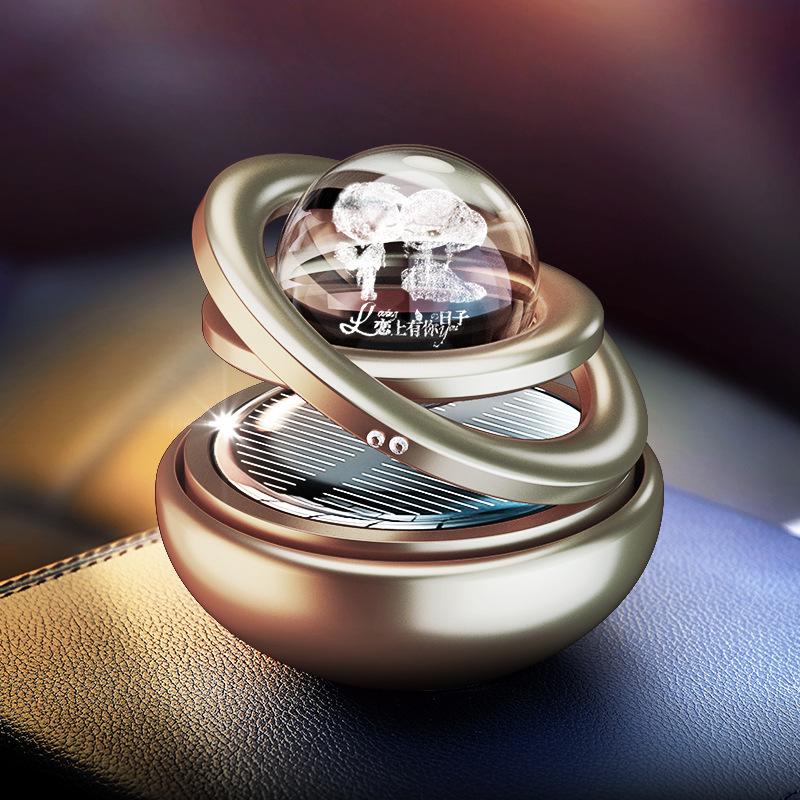 Solar Rotating Car Aromatherapy Ornament