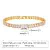Bracciale a Catena Fermagli 14K Placcato Oro Zirconia Cubica Cinturino per Orologio Maglie Spesse Regolabile Impilabile Gioielli Per Donna Ragazza Regalo