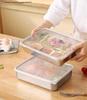 Food Grade 304 Stainless Steel Square Prep Dish with Lid