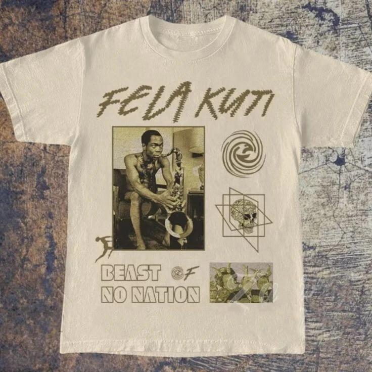 Fela Kuti Fan Art T-Shirt, Beast Of No Nation Tee Shirt TU1677 XXL