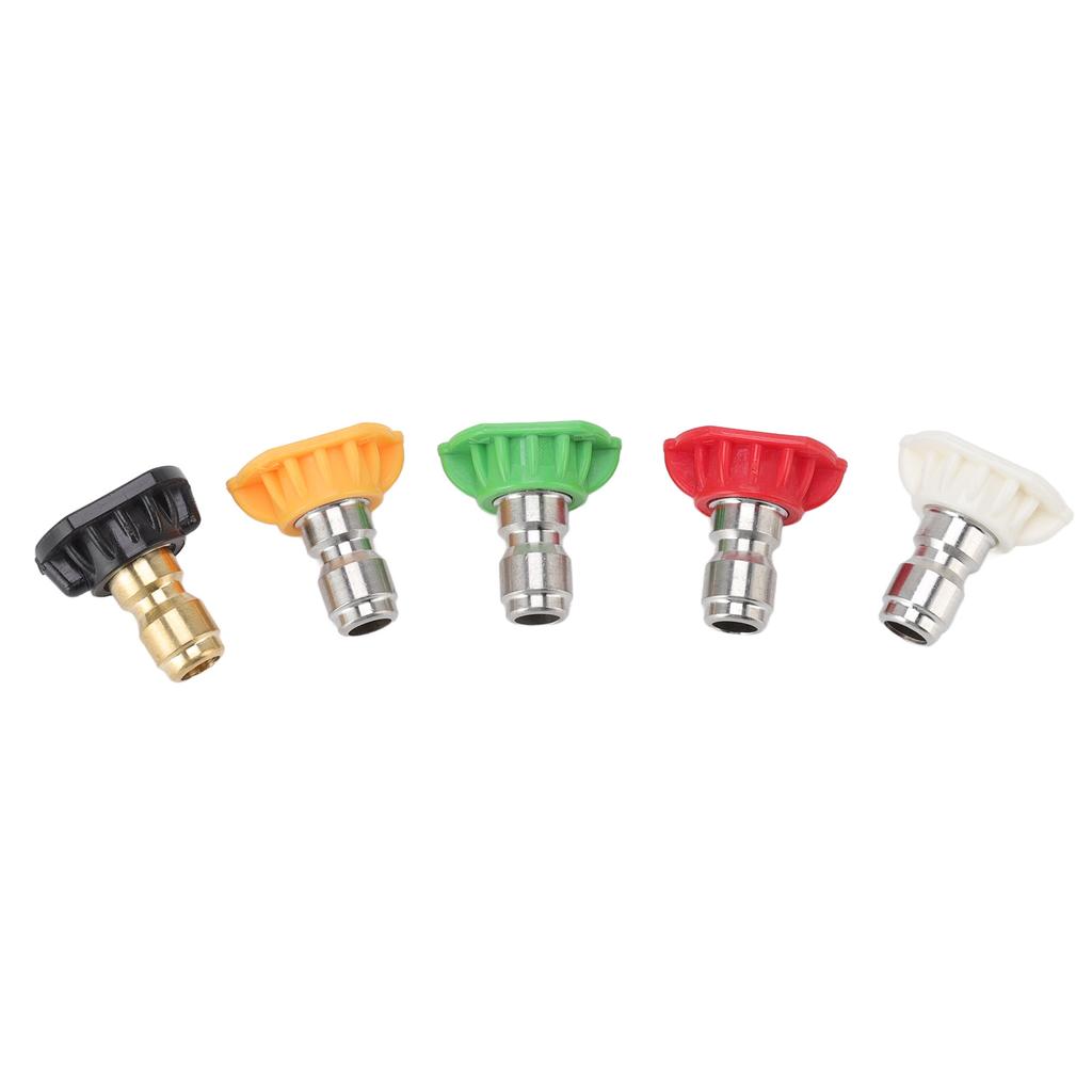 5PCS Pressure Washer Nozzle Big Fan Shape Power Washer Nozzle Tips Rinse Jet Stream Nozzle Kit 055 1.449mm   0.06in