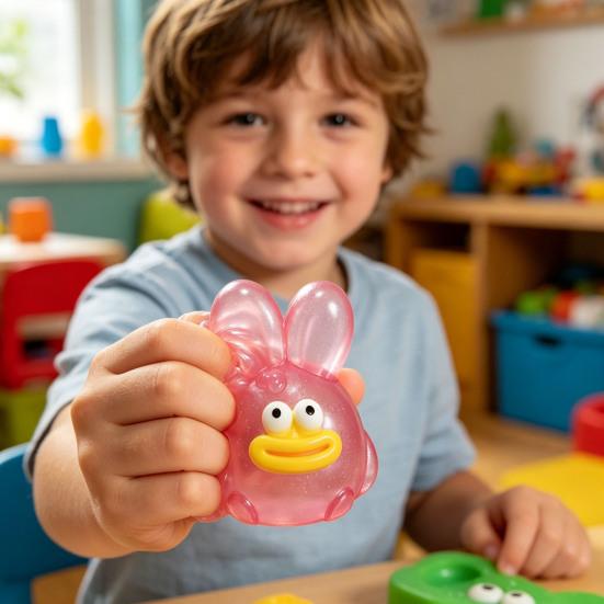 Kawaii Squeeze Toy, Soft TPR Stress Ball for Anxiety, Slow Rising Decompression Fidget, Cute Gift for Kids
