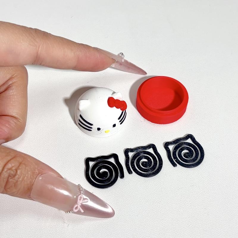 

1 Set 1:12 Scale Scene Accessory Mini Hellokitty Mosquito Coil Model Dollhouse Miniature Decoration Toy A2