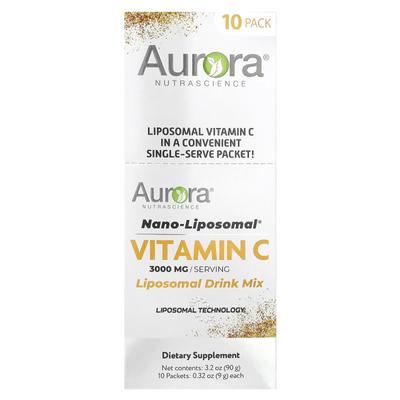 Nano-Liposomal®, Vitamina C, Miscela Drink Liposomiale, 10 Bustine, 9G (0.32Oz) Ogni