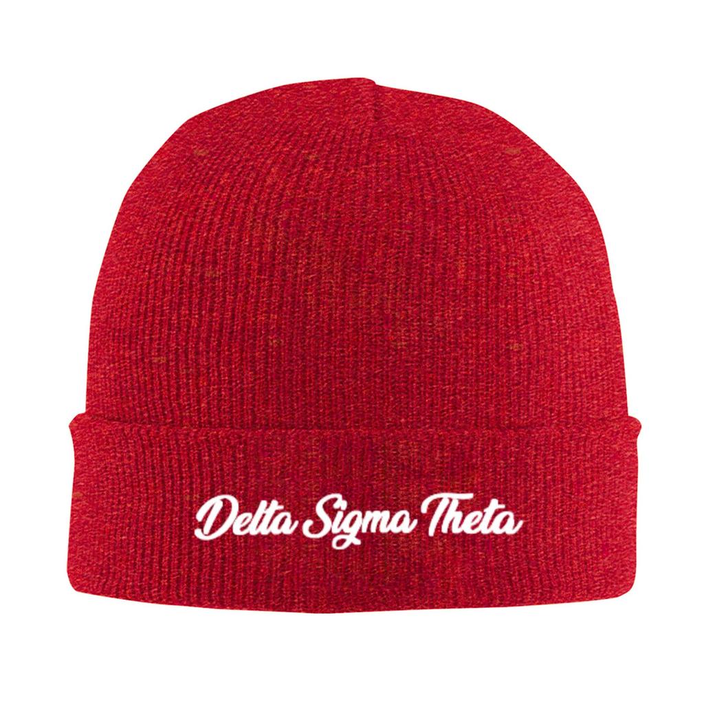 Delta Sigma Theta Sorority Warm Knitted Cap Winter Knit Bonnet Hat Skullies Beanies Hip Hop Caps for Unisex