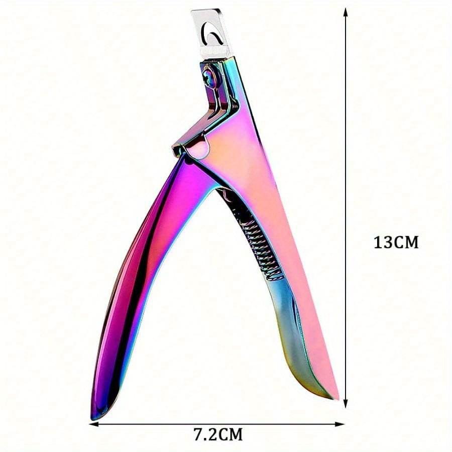 Professional Acrylic False Nail Clippers For Acrylic Nails Nail Tip Cutter Nail Manicure Tool Rainbow