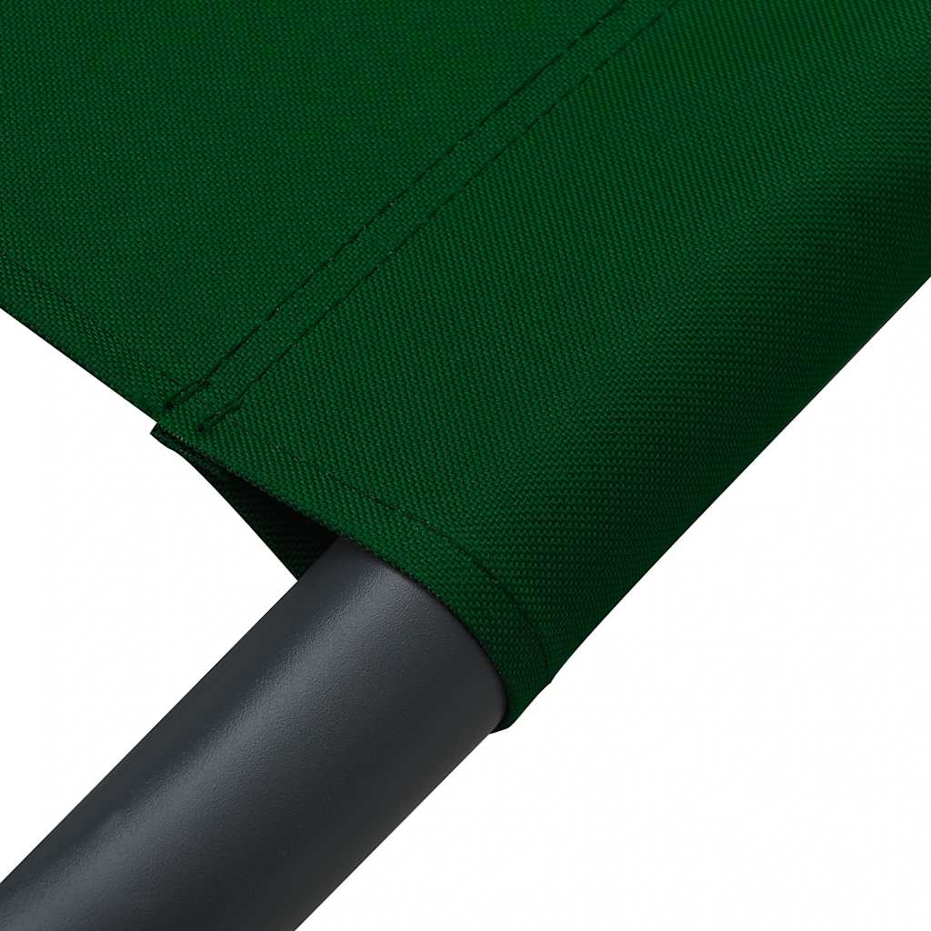 2 Person Sun Lounger with Sun Canopy and Cushions Green