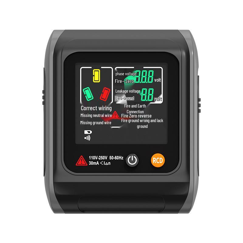 Socket Tester with Phase Meter & Power Polarity Detector - Checks Leakage & Ground Wiring