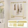 Złoty ścienny wieszak na ubrania, Ciężki stojak do wieszania ubrań, Vintage złoty wieszak na płaszcze do przedpokoju, Metalowy organizer na ubrania