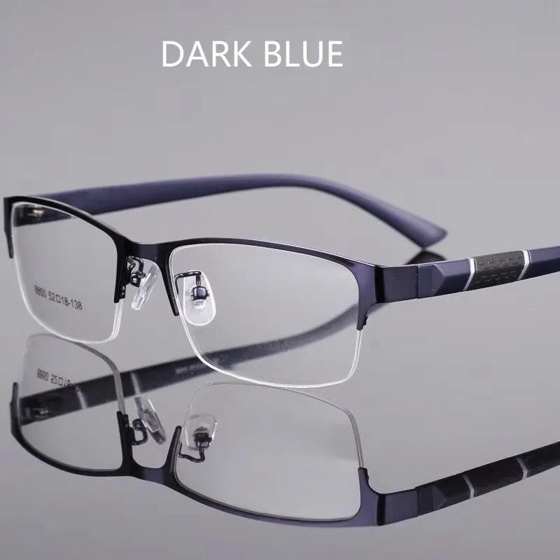 

Men Business Reading Glasses / Anti Blue Light Hyperopia Glasses Metal Hinges Are More Sturdy Classic Style 0 +1.0 +1.5 +2.0+2.5 +100 синий