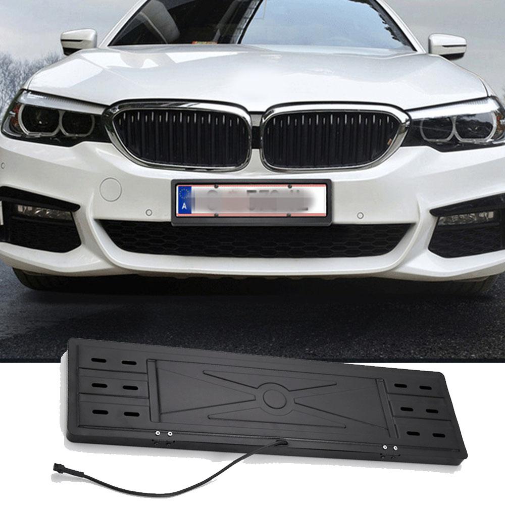 2Pcs Upgrade EU Remote Control Flip Flipable Retractable License Plate Frame,Car Number Swap Shift Turn Blinds License Plate