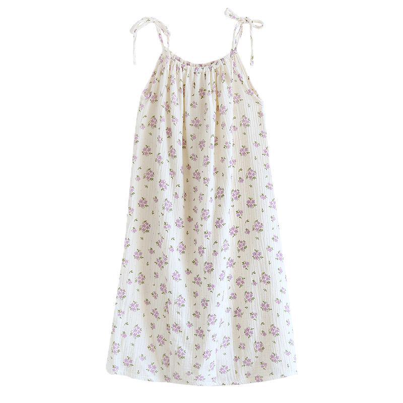 Women's Breathable Cloud Cotton Camisole Sleep Dress - Summer Pajamas