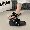 Fashion Women's Sandals Summer 2025 Outwear Fashion Flip Flops Floral Slippers Soft Sole Women Beach Slippers Size35 40 Pantuflas Mujer