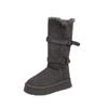 Long Snow Boots Women's Winter New Fluffy Plush Thickened Warm Outer Thick-soled Cotton Boots