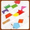 1 Set Geometric Shape Spatial Imagination Intellectual Thinking Puzzle Games Kids Toy House Design Logic Game Montessori Toys