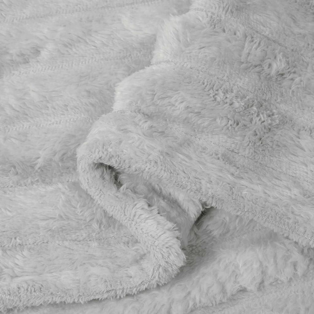 Grey Throw Blanket 150 x 130 cm Fleece