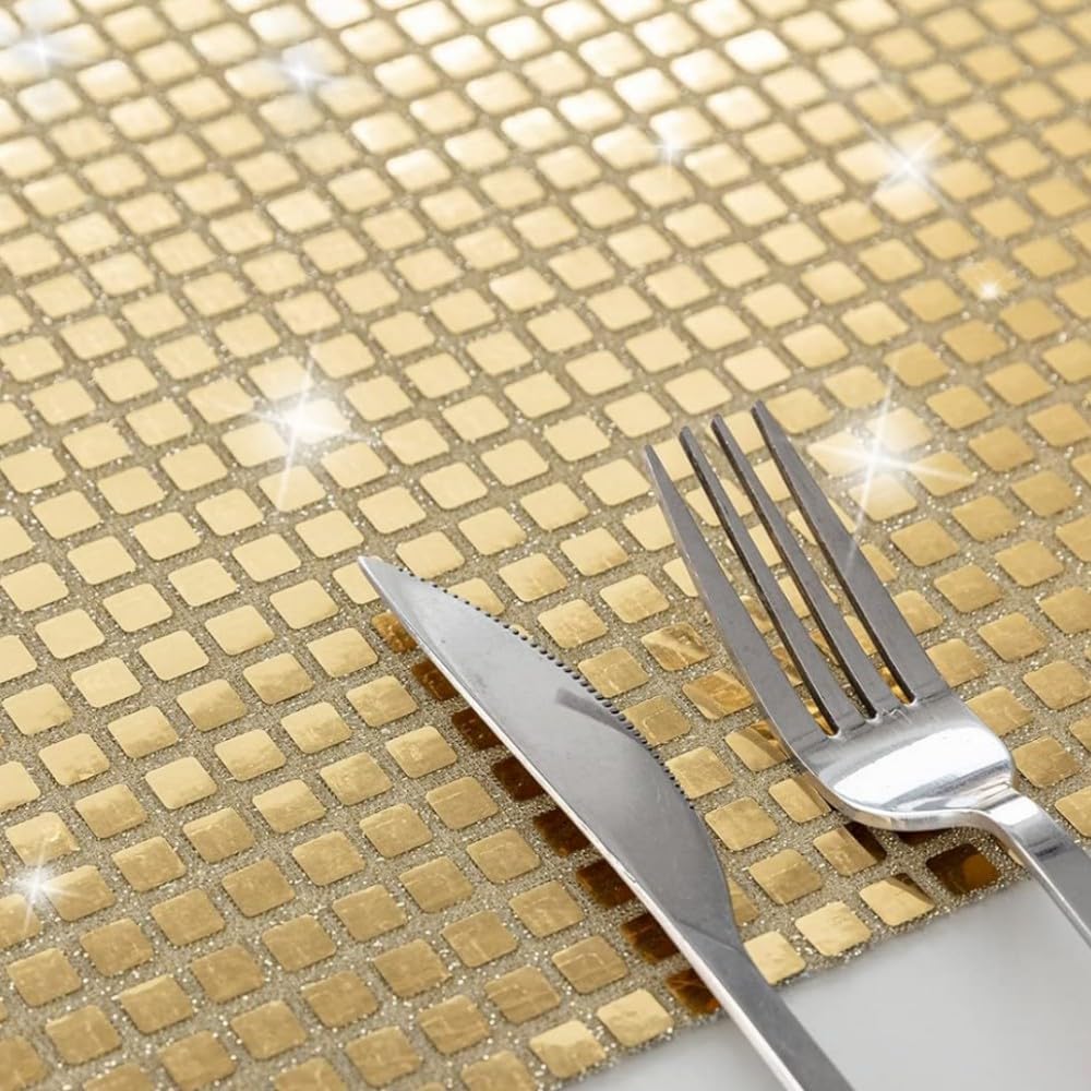 Gold Glitter Sequin Table Runner Disco Party Retro 70s 80s Theme Disco Ball Table Decorations Birthday Bachelorette Dance Parties Supplies,72 Inches