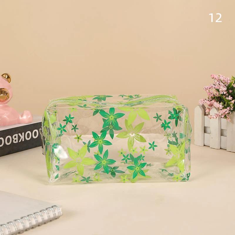 PVC Waterproof Cosmetic Bag Portable Large Capacity Transparent Wash Bag Travel Toiletries Cosmetic Organizer Swimming Bag