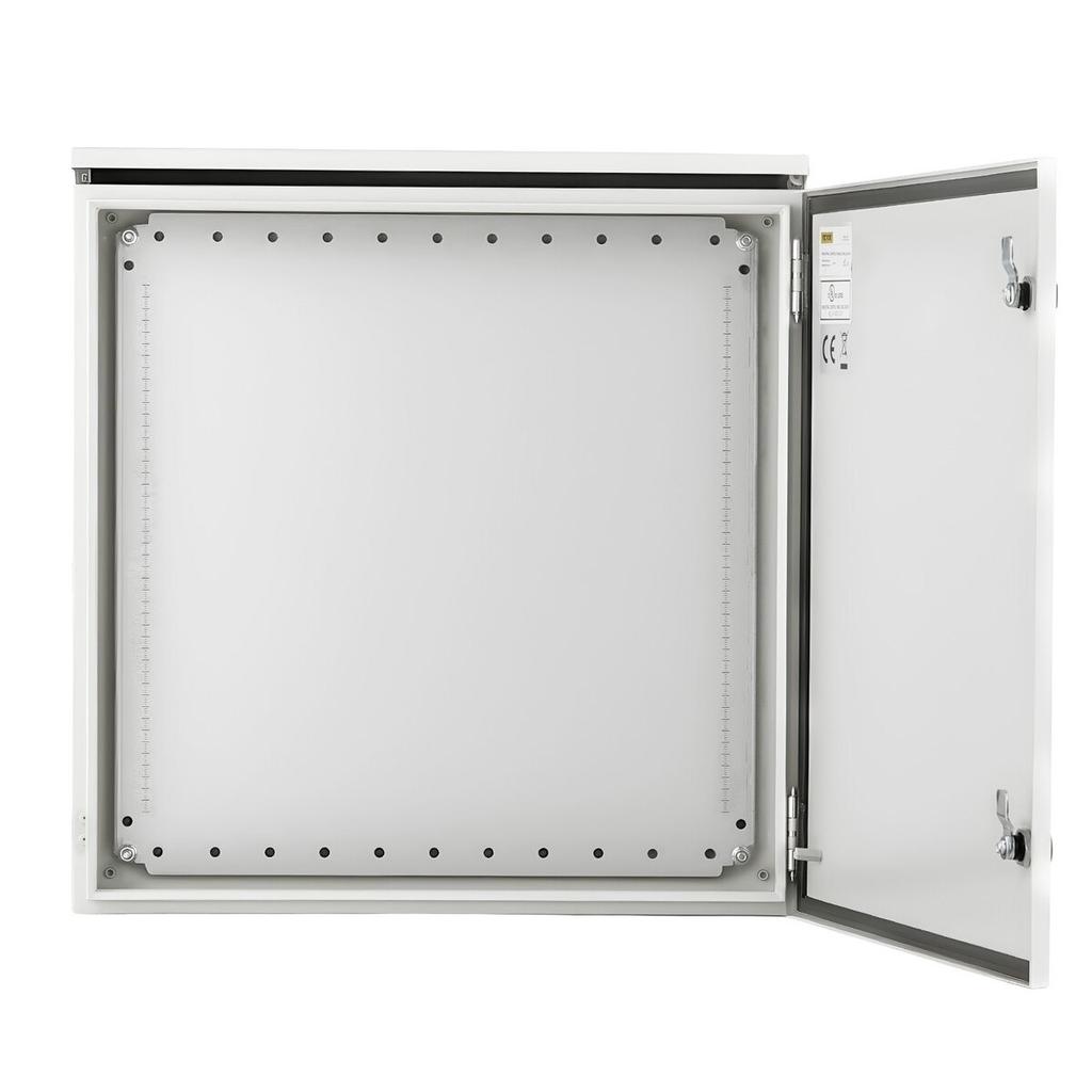 Electrical Enclosure, 24\'\' x 24\'\' x 12\'\', UL Certified NEMA 4 Outdoor Enclosure, IP65 Waterproof & Dustproof Cold-Rolled Carbon Steel Hinged
