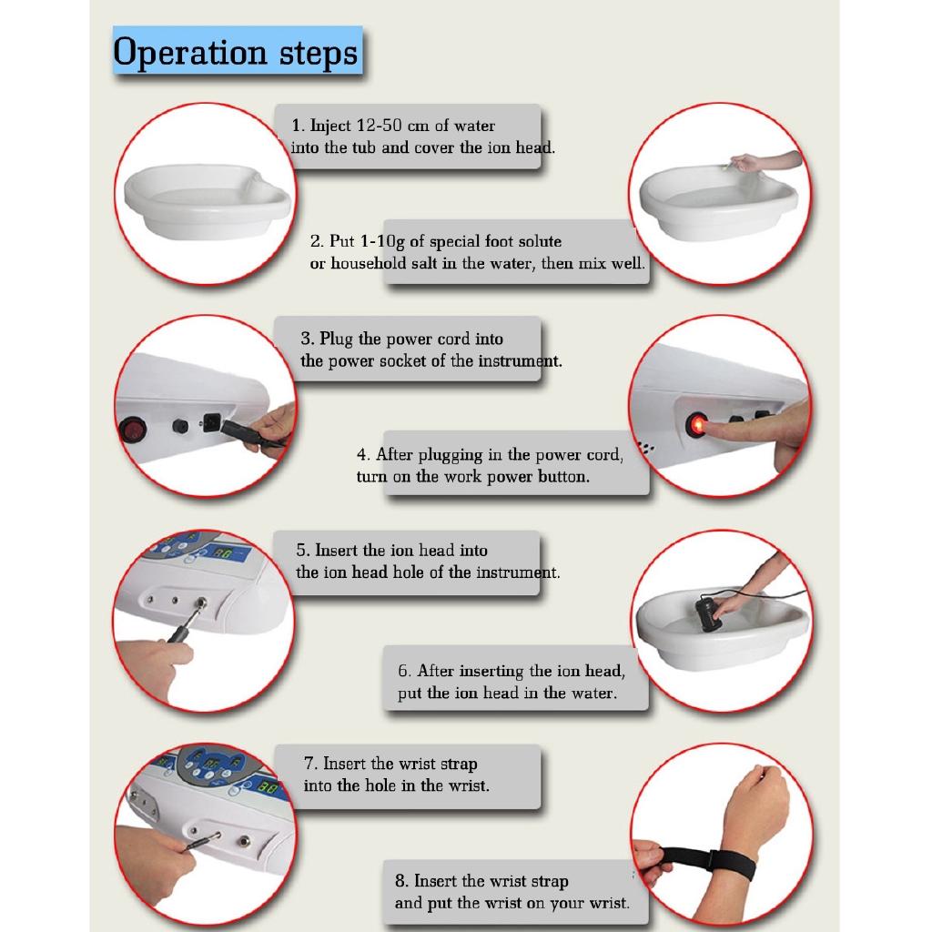 50W 220V Dual-user Ionic Detox Machine Foot Bath Spa Tool LCD W/ MP3 Music Cleanse Salon