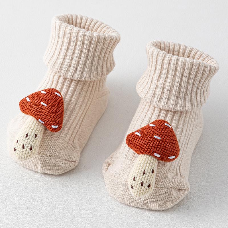 

Детские и малышовые нескользящие хлопковые носки до середины икры (0-3 года, Всесезонный) S, 0-1 years, fit for foot length 8-10.5CM бежевый