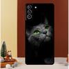 Black Cat Staring Eyes Case For Samsung Galaxy S24 Ultra S23 S22 S21 S20 FE Note 20 S8 S9 S10 Note 10 Plus Cover