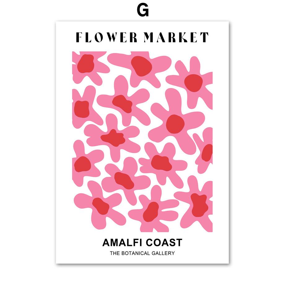 Pink Flower Market Matisse Bauhaus Fruit Wall Art Canvas Painting Nordic Posters And Prints Wall Pictures For Living Room Decor