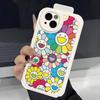 Art Japanese M-Murakami Artisti T-Takash Phone Case For IPhone 16 15 14 11 12 13 Pro Max Plus Back Leather Shell