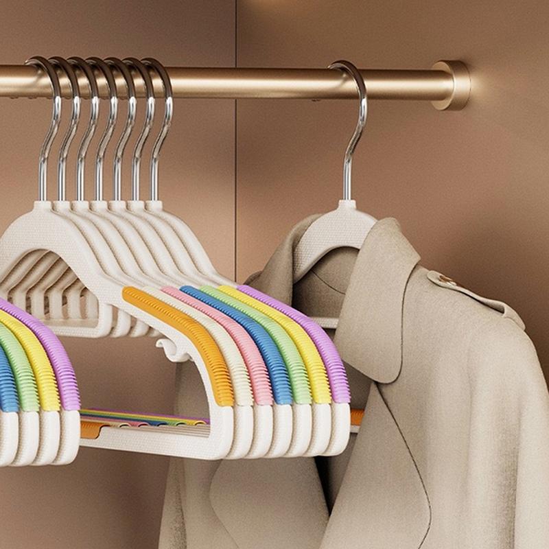 10Pcs Plastic Hanger Non-Marking Non-Slip Hanger Protective Clothes Anti-Shoulder Corner Drying Clothes, Hanging Clothes