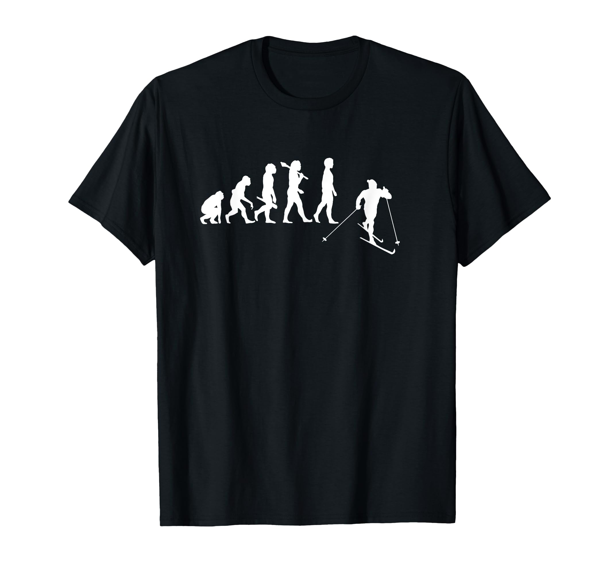 

Funny Cross Country Skiing The Evolution of Nordic Skiers - T-Shirt чёрный