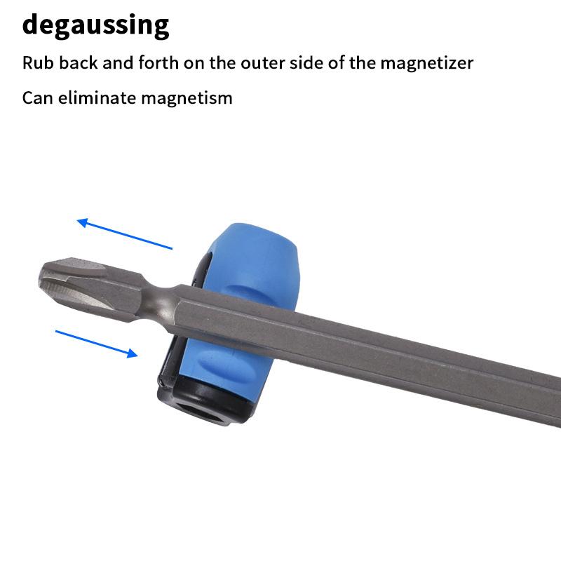 2Pcs Screwdriver Magnetizer Drill Bit Protective Covers Strong Ring Demagnetizer Easy To Adsorb Metal Screwdriver Protective Cov