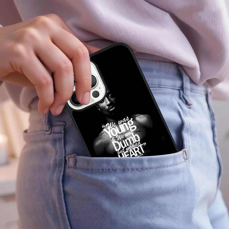 Rapper 2pac Singer Tupac Soft Phone Case For iPhone 17 Air 15 16e 14 13 Pro Max Coque 12 11 Pro Max PLUS Cover