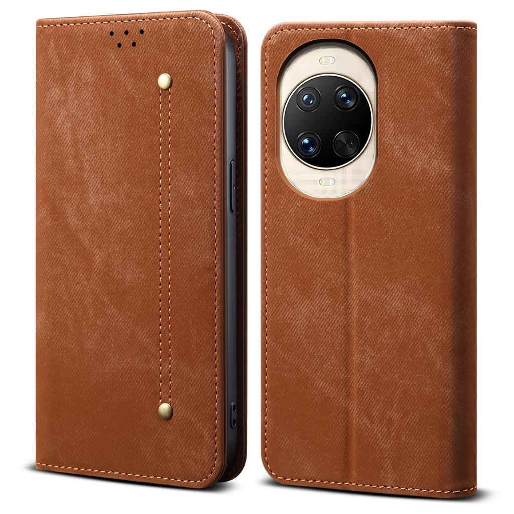 For Huawei nova 14 5G Case Jeans Cloth Texture Anti-Scratch Leather Stand Phone Cover