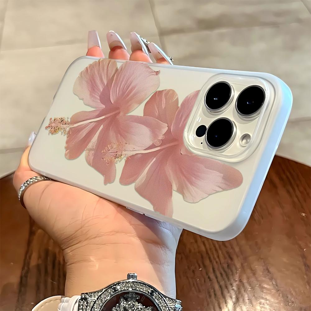 

Two Pink Flowers Soft Phone Case For IPhone 17 16 15 14 13 12 11 Pro Max 7 8 XR XS Transparent Silicone Soft Cover Case iphone 11 Pro