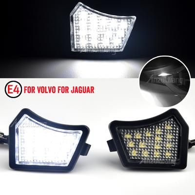 2Pcs LED Frente Sob Espelho Lâmpada Poça Luz Para Volvo XC70 XC90 S40 S60 S80 V50 V70 C30 C70 Jaguar XJ X350 X351 XF