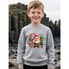 Weihnachtspullover mit Weihnachtsmann & Rentieren - Warmes, dehnbares Langarm-Rundhals-Pullover, Lässiger Winterpullover für Weihnachtsfeier-Outfit,