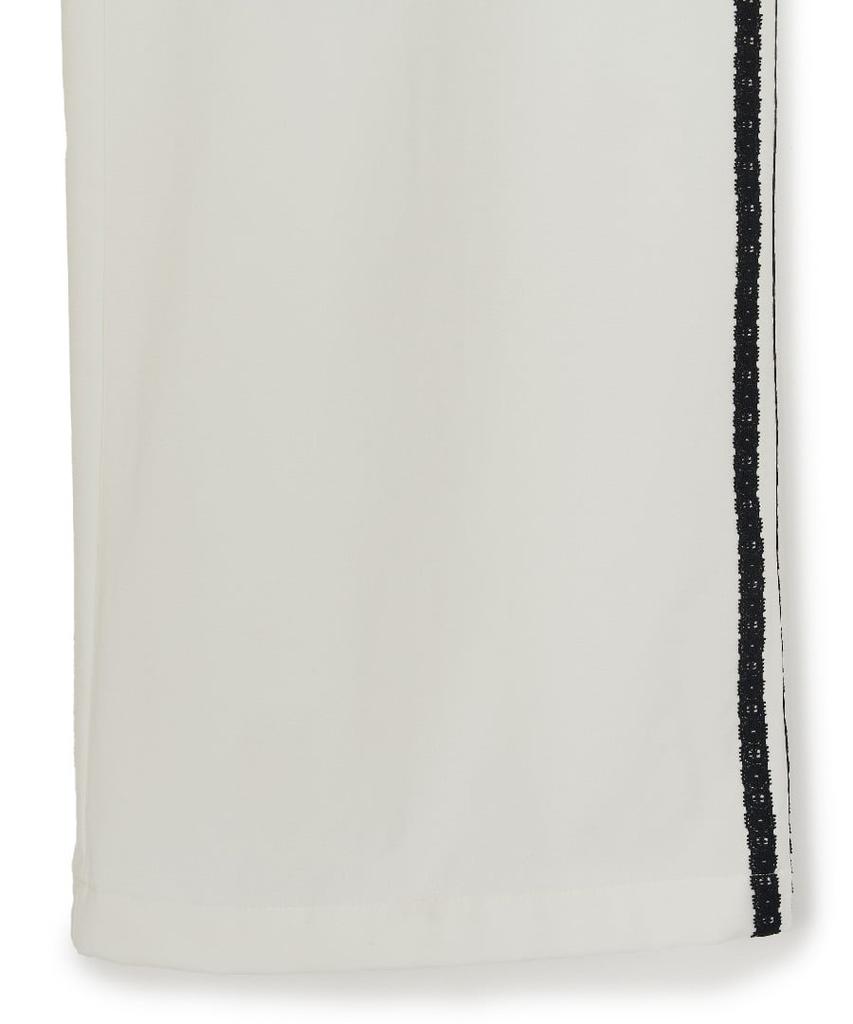 Emelbi Women'S Varsity Lace Track Wide Pants Ny (Ivory)