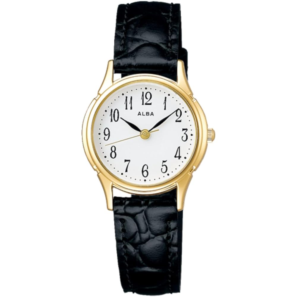 

Seiko Alba Women s Quartz Watch Analog Stainless Steel Water Resistant 5ATM White Dial Gold Case