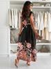 2025 European & American Summer Floral Tie-Waist Long Dress