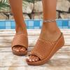 2025 Summer New Arrival Women's Sandals Strappy Flat Sandals Women's Open-Toe Sandals Women's Wedge Sandals