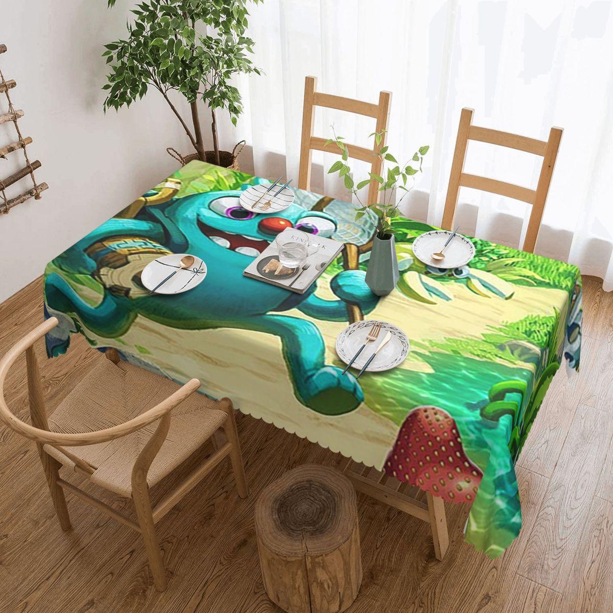 Bugsnax Spel Poster Aangepaste Rechthoekige Tafelkleed Waterdichte Tafelhoes voor Festival Feest Decoraties Tafelkleed 137x183cm