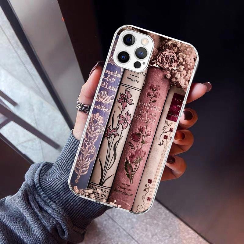 Read Books illustration Reading Phone Case For iPhone 17 Air 16 15 Pro Max 14 Plus 13 Mini 12 11 Cover 7 8 SE Silicone Shell Pri